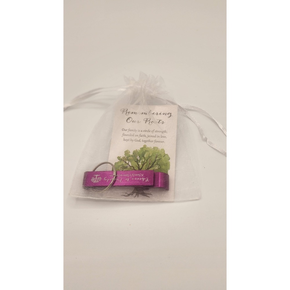 Cheers to Family Bottle Opener Keychain Remembering Our Roots Gift Set Favors